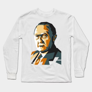 Konrad Adenauer Popart Uncurve Long Sleeve T-Shirt